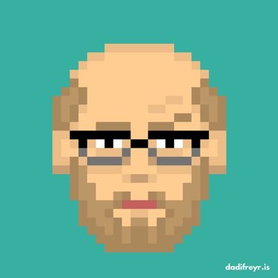 Ben Avison's pixelated-face Twitter avatar