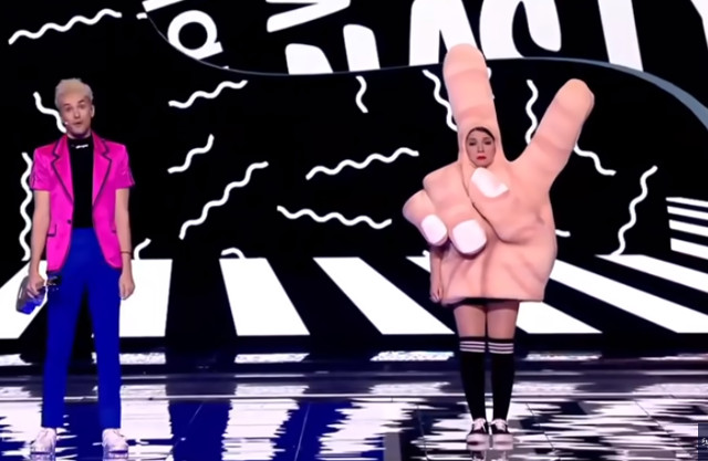 Germany's dancing hand at Eurovision 2021