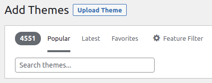 There are currently 4,551 themes available for WordPress