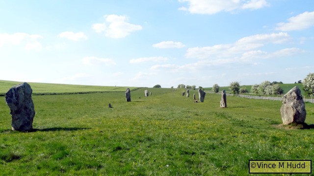 The West Kennet Avenue - two rows of stones that lead up to Avebury Stone Circle.