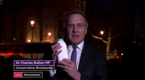 Sir Charles Walker MP brought his own bottle